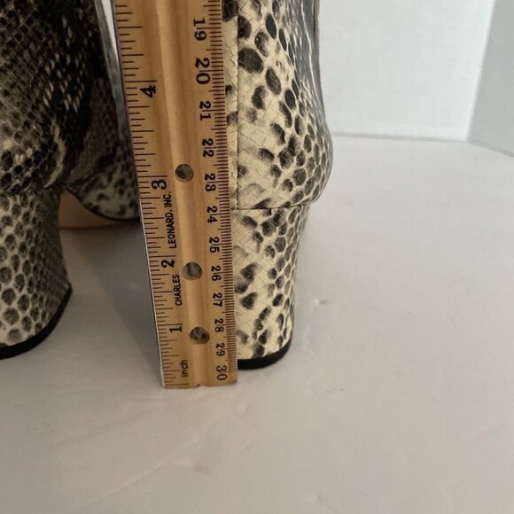 Essex Lane Gabriella Leather Snake-Skin Ankle Boots Booties Womens Size 6 - Picture 10 of 16